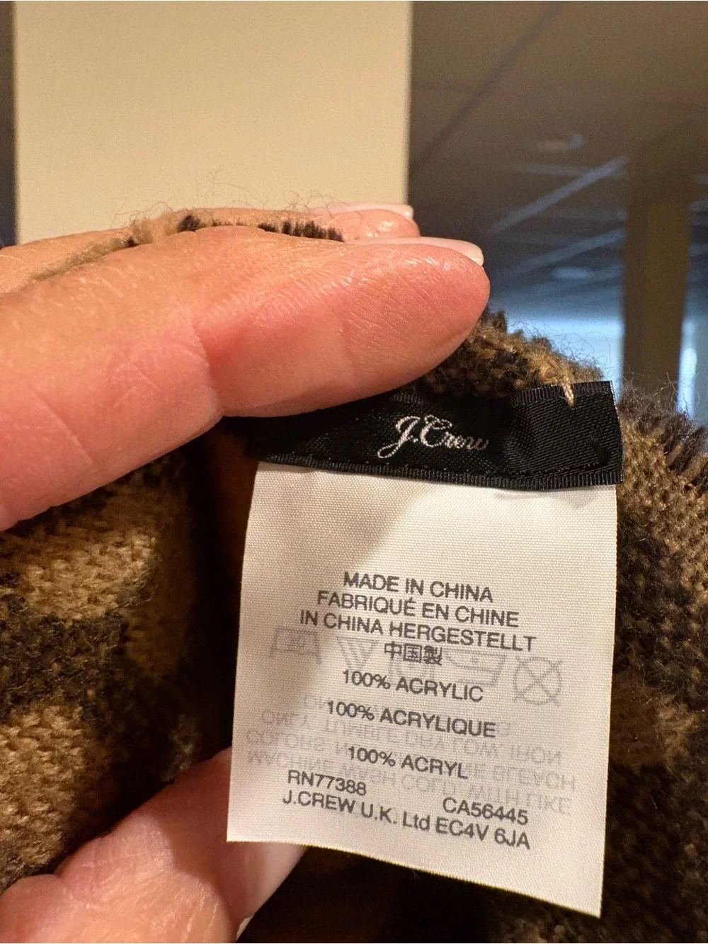 J. Crew Leopard-Print Shawl in Tan and Brown
